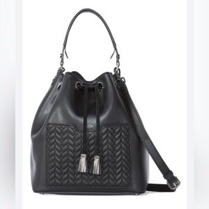 MAJE Saxo Leather Shoulder Bag